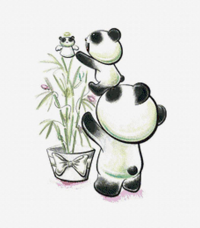 Новый год для панды - животные, праздник, панда, медведь, китай, восток - предпросмотр