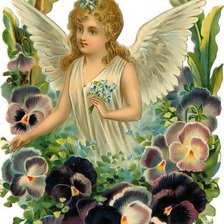 ангел в цветочках