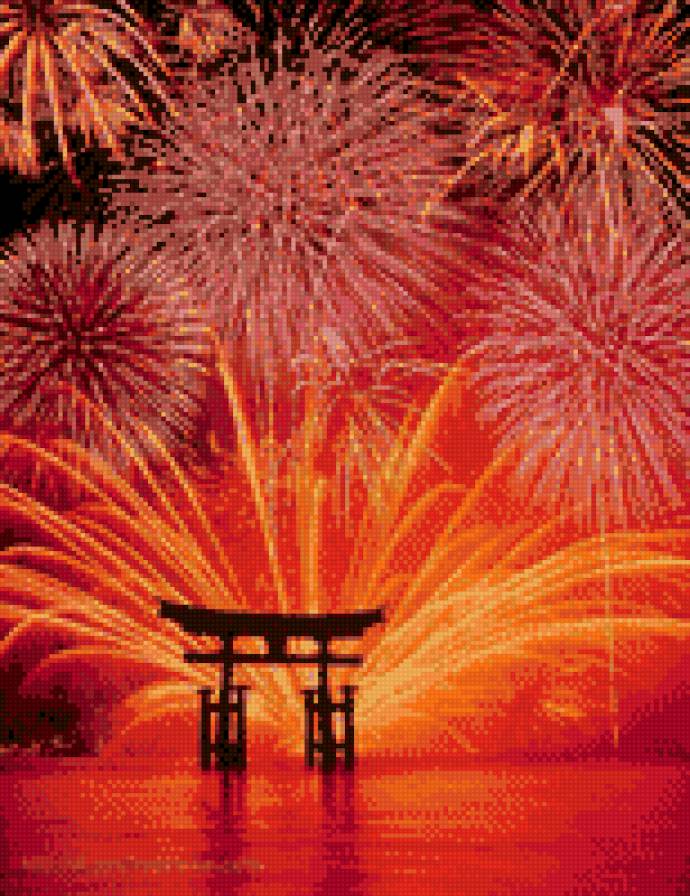 Салют - феерверк, природа, праздник - предпросмотр