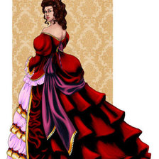 Оригинал схемы вышивки «дама эпохи» (№625861)