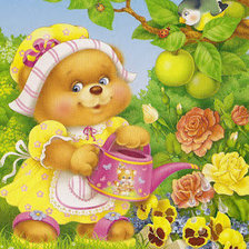 Схема вышивки «Мишкин сад»