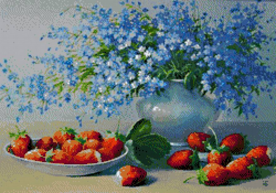 букет - ягоды, цветы - предпросмотр