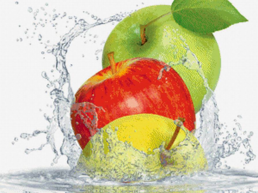 яблоки - вода, яблоки - предпросмотр