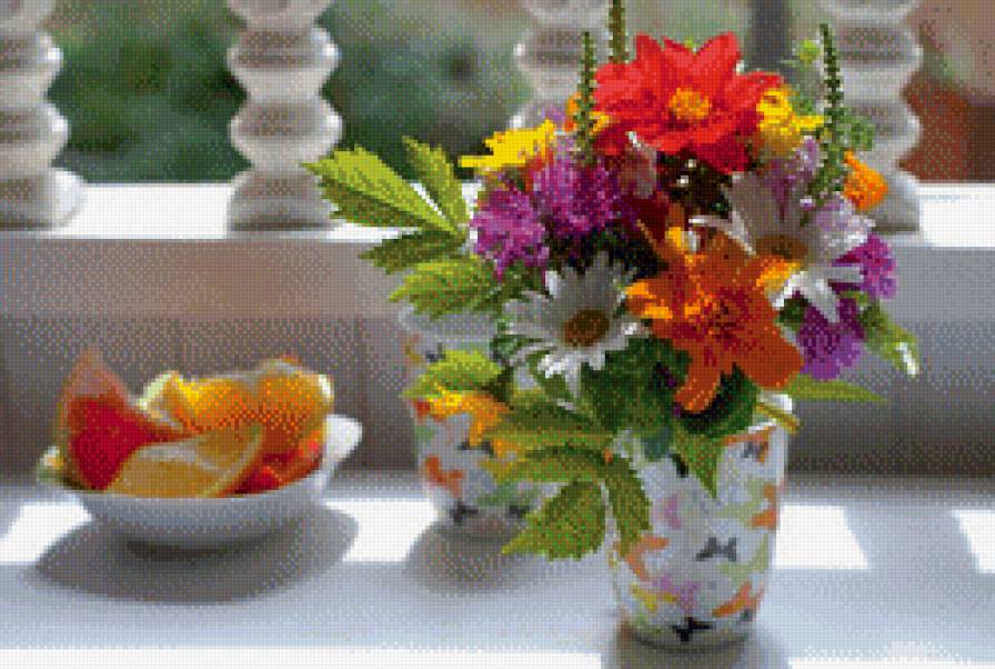 утренние цветы - предпросмотр