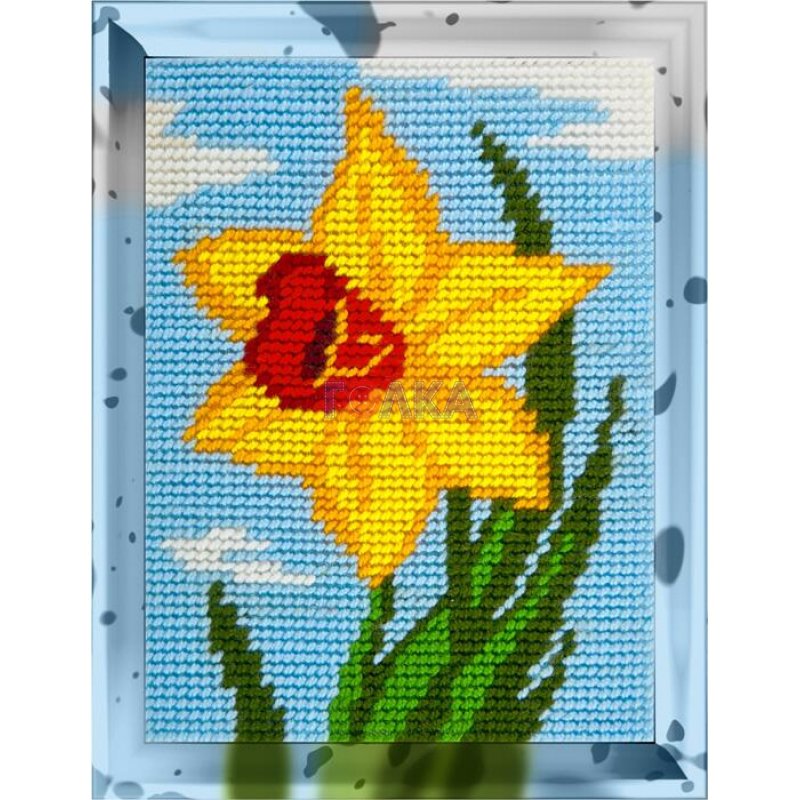 нарциссы - вышивка бисер - оригинал