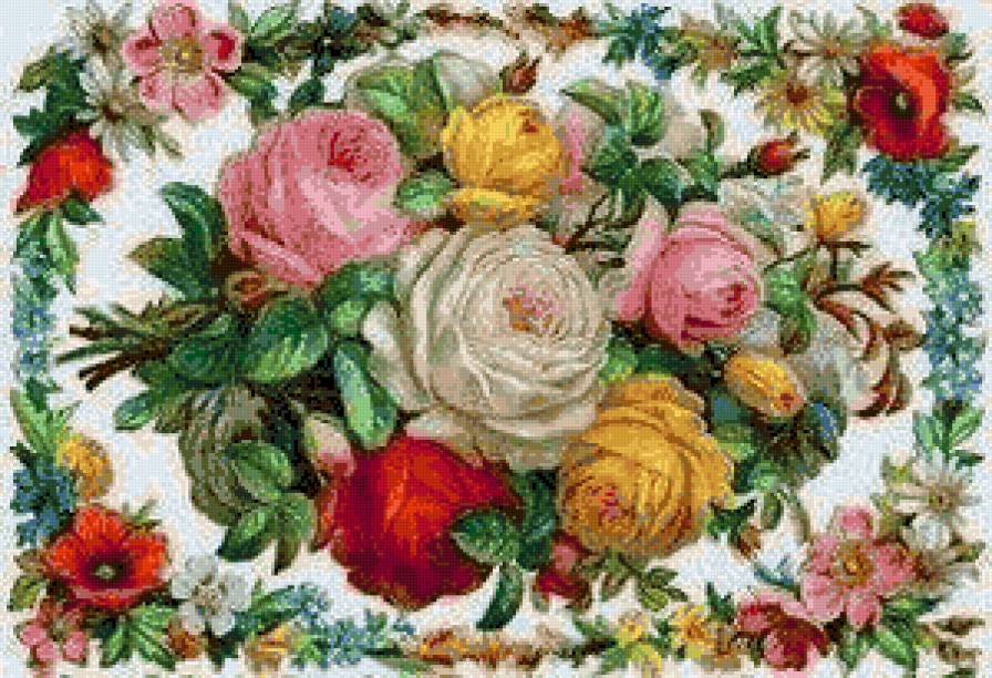 цветочное панно - цветы, букет - предпросмотр