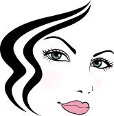 Девушка - девушка, монохром, красавица, контурная - оригинал