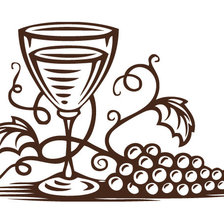 Оригинал схемы вышивки «Вино и виноград» (№626681)