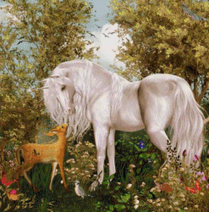 единорог и олененок - фентези - предпросмотр