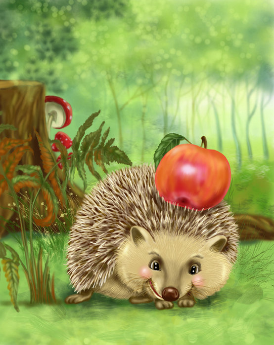 Ежик - животные - оригинал