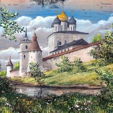 Схема вышивки «картина на бересте»