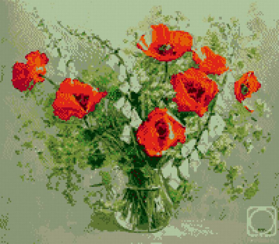 маки в вазе - маки, цветы - предпросмотр