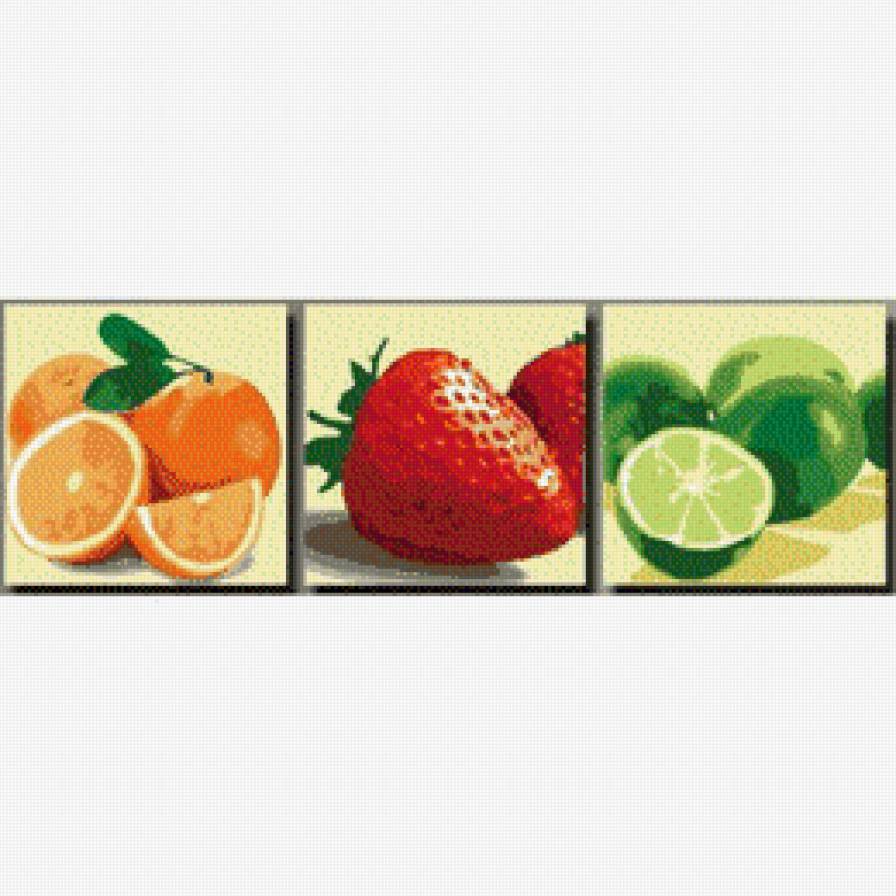 триптих фрукты - картина - предпросмотр