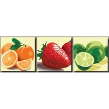 Схема вышивки «триптих фрукты»