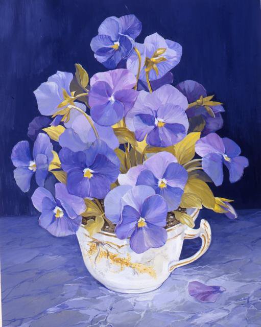 серия "цветы" - цветы.чашка - оригинал