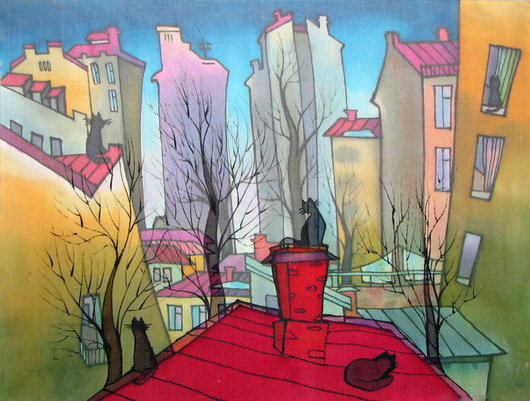 Весенние коты - коты - оригинал