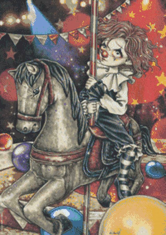 художник Виктория Франсез - клоун - предпросмотр