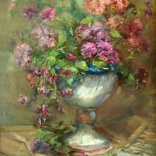 Схема вышивки «ваза с цветами»