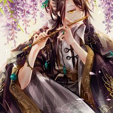 Схема вышивки «игра на флейте»