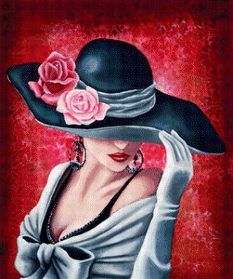 Дама в шляпке - предпросмотр