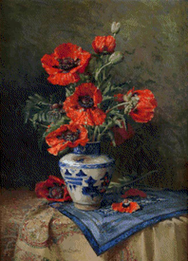 маки в вазе - цветы - предпросмотр