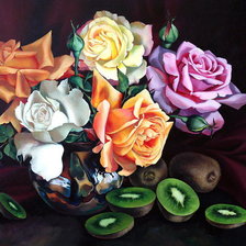 Схема вышивки «прекрасный букет роз»