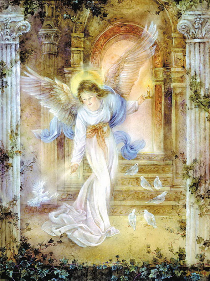 ангел с голубями - фентези - оригинал