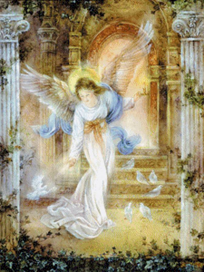 ангел с голубями - фентези - предпросмотр