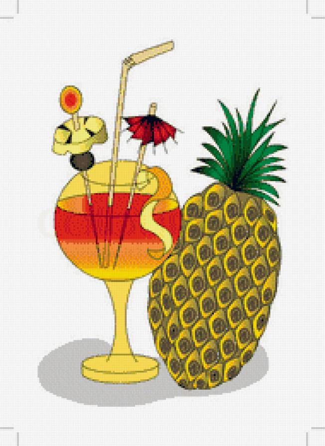 Ананасовый коктейль - фрукты, натюрморт, коктейль, для кухни - предпросмотр