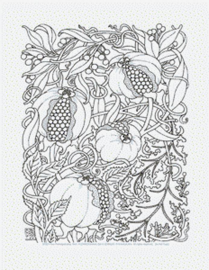 Монохром гранаты - монохром, гранат - предпросмотр