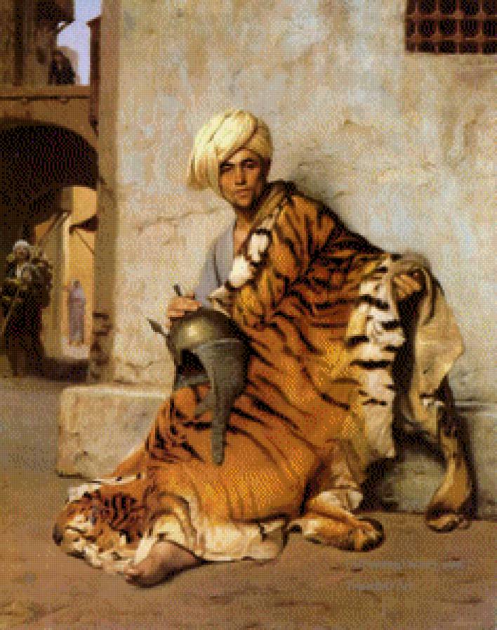 Охотник на тигров - человек, тигр, араб, охотник, охота - предпросмотр