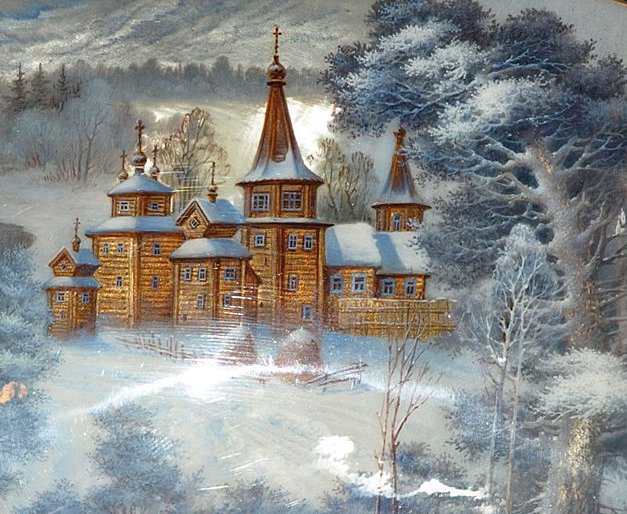 Монастырь - церкви, природа, монастыри, лес, пейзаж, храмы - оригинал