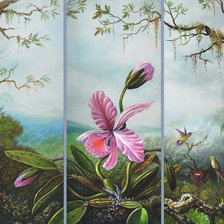 Оригинал схемы вышивки «Триптих орхидея» (№630107)