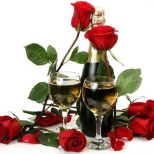 Схема вышивки «Розы и шампанское»