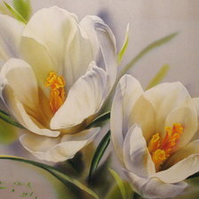 Схема вышивки «Крокусы»