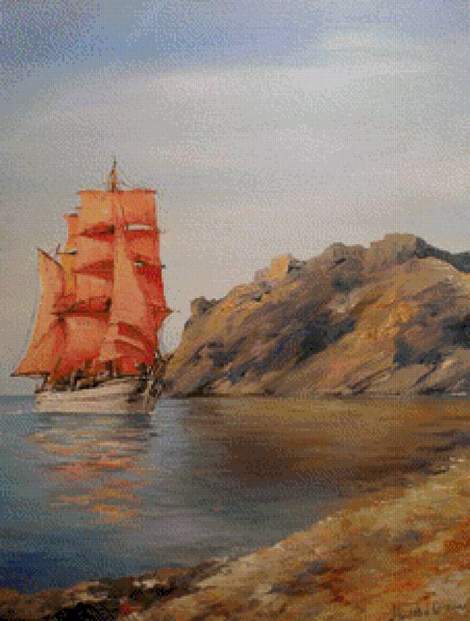 алые паруса - корабль, море - предпросмотр