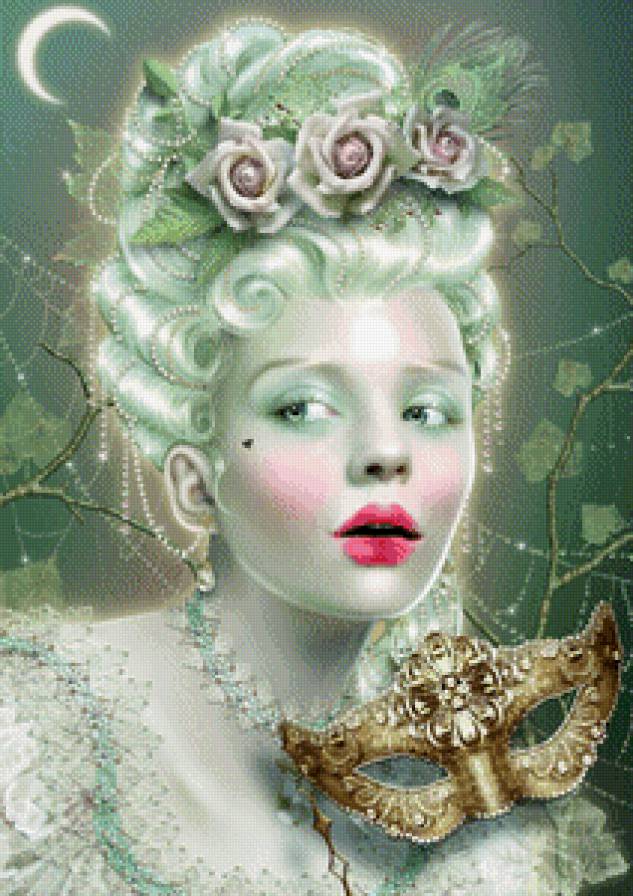 девушка - маска, маскарад, девушка - предпросмотр