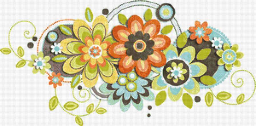 цветы - цветы, орнамент, узоры - предпросмотр