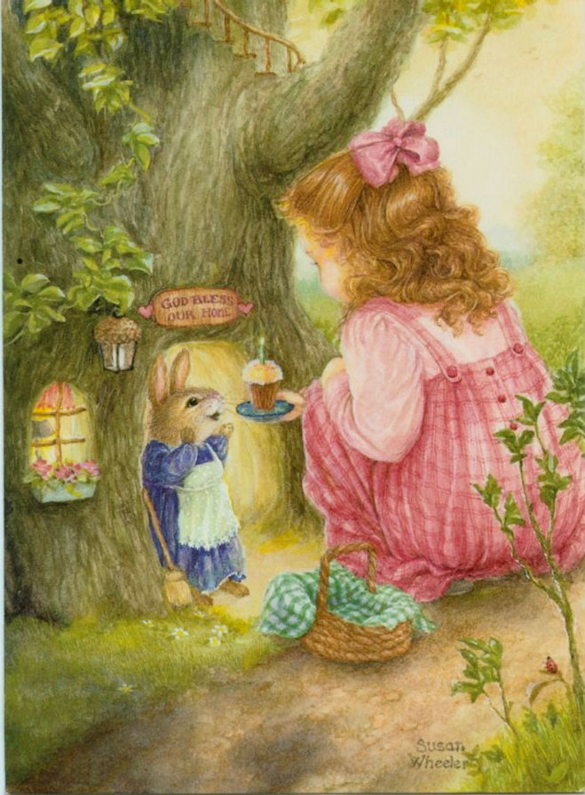 С пасхой - кролики, открытки, сказка - оригинал