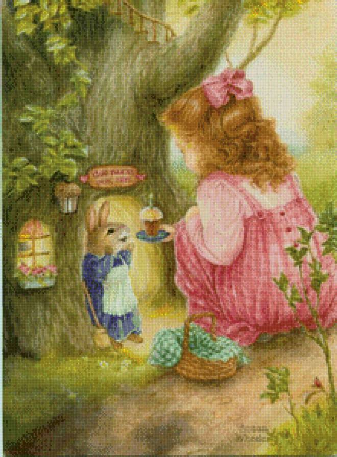 С пасхой - кролики, сказка, открытки - предпросмотр