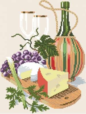 вино2 - виноград, сыр, вино - оригинал