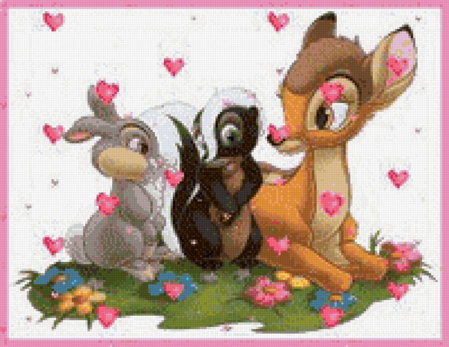 верные друзья - малышки, звери, мультяшки - предпросмотр