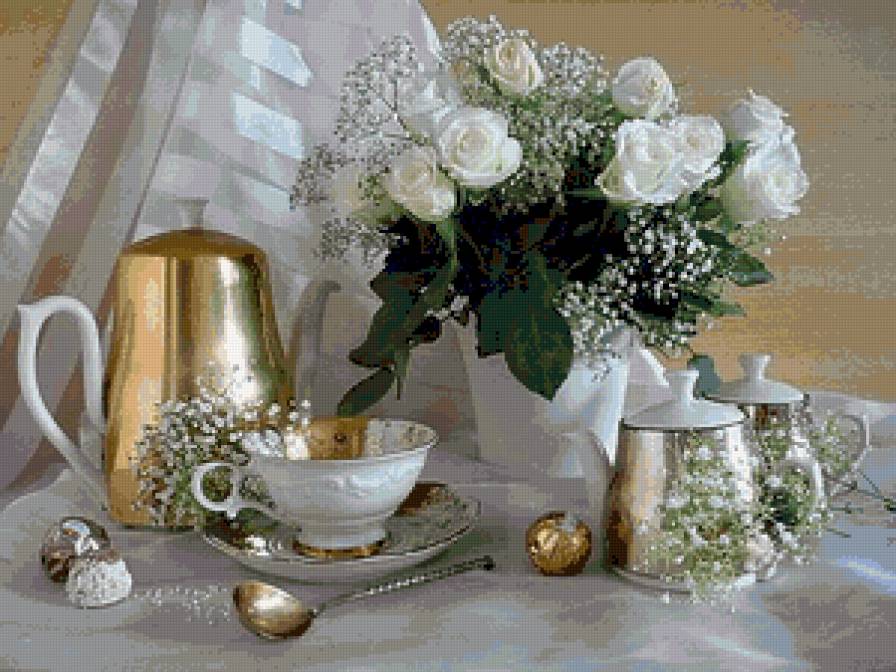 чайный натюрморт - натюрморт - предпросмотр