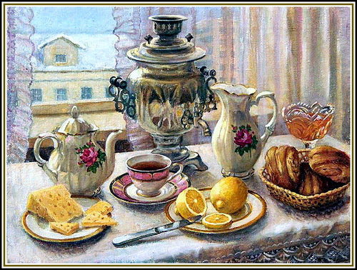 у самовара... - натюрморт - оригинал
