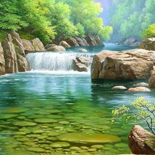 Схема вышивки «Водопад»