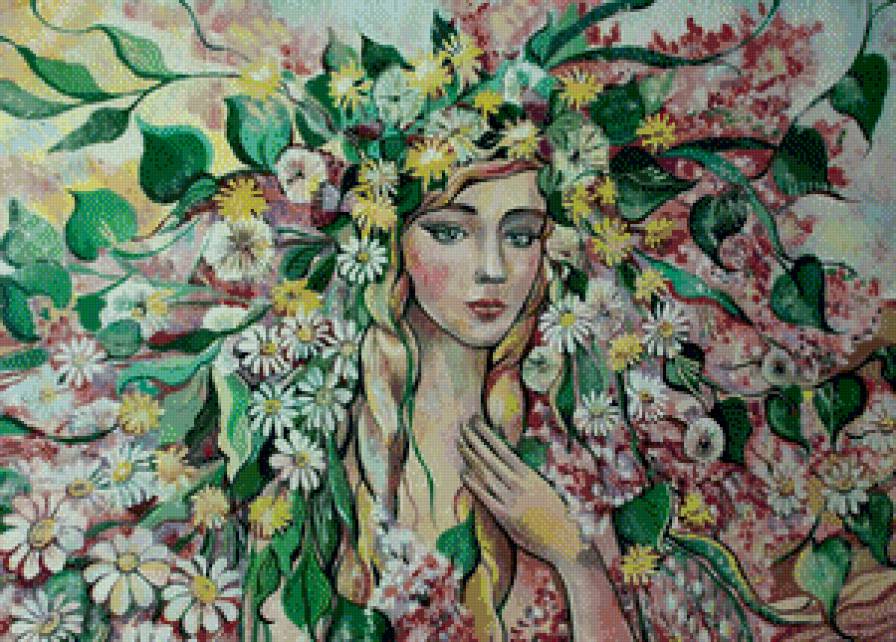 Девушка-весна - девушка, красавица, фэнтези - предпросмотр