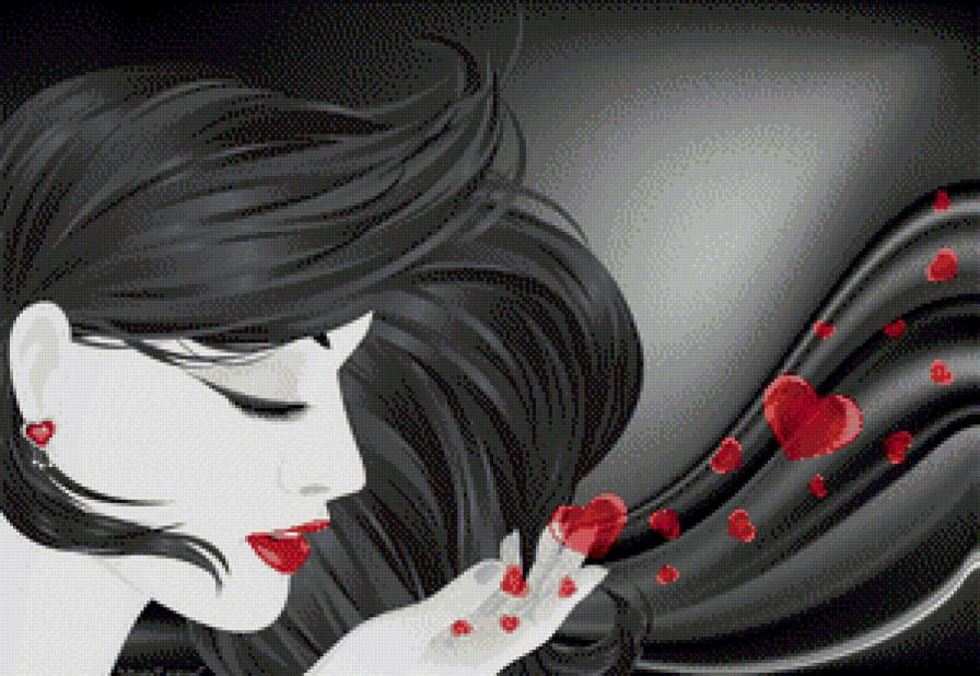 Девушка - красавица, монохром, девушка - предпросмотр