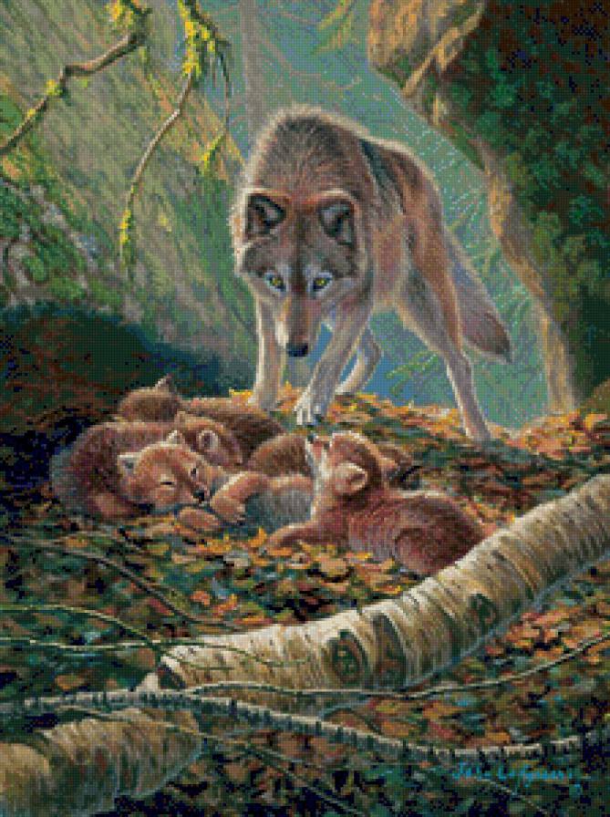 волки - картина - предпросмотр