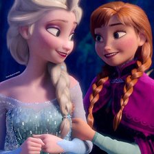 Схема вышивки «Эльза и Анна»