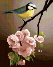 сакура и синица